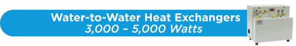 Water to Water Heat Exchangers Product Map