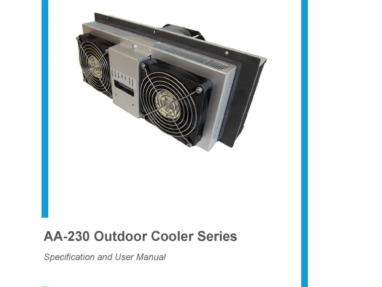 AA-230 Outdoor Cooler Series User Manual Cover Page