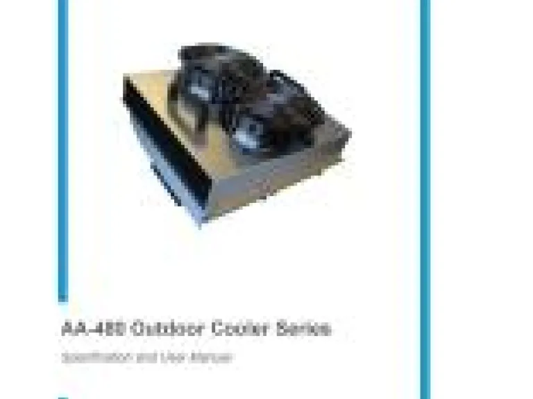 AA-480 Outdoor Cooler Series User Manual Cover