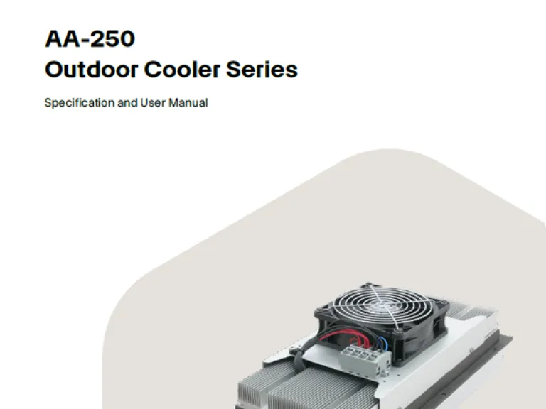 AA250 user manual cover